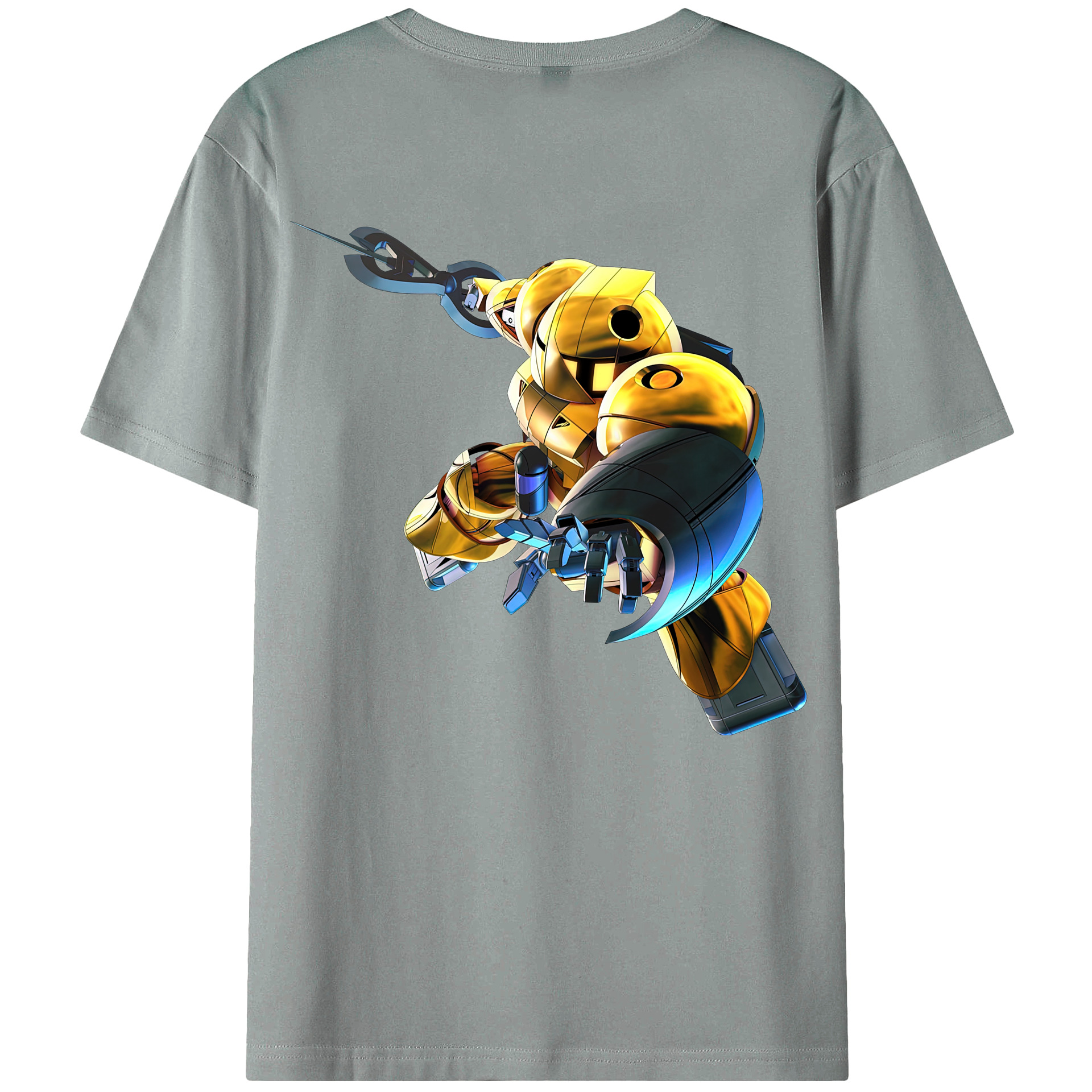 （画像用） 機動戦士ガンダム Mobile Suit Gundam 綿100％ メンズ半袖Tシャツ（バックプリント） 通気性
